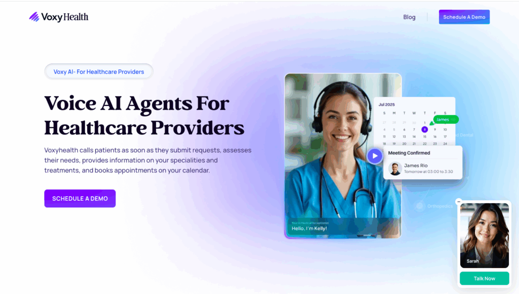 Voxyhealth landing page